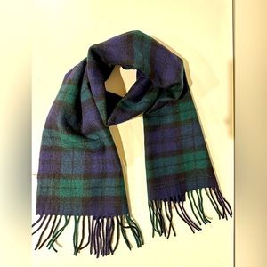 NWT Plaid 100% Wool Scarf Unisex